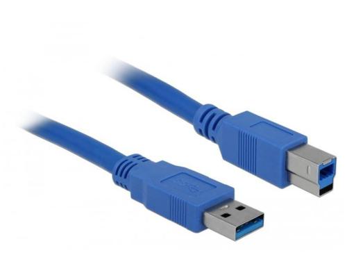 USB3.0 Kabel, 1.0m, A-B, Blau fr USB3.0 Gerte, bis 5Gbps