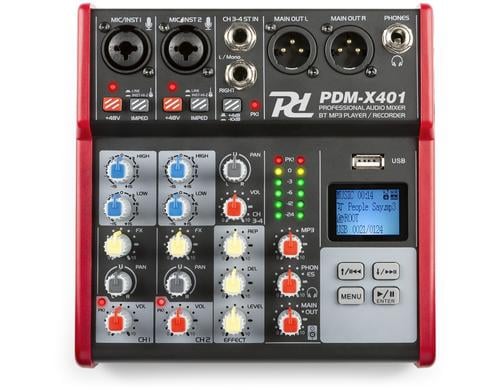 Power Dynamics PDM-X401 4-Kanal Mischpult MP3/BT/USB