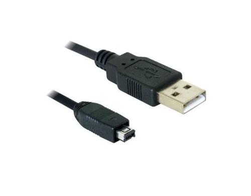 USB-mini-Kabel 1.5m A-Mini4P, USB2, Schwarz Mini 4Pin Hirose Stecker
