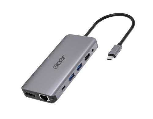 Acer Dockingstation USB Type-C, 12-in-1 USB, HDMI, DP, SD+TF-Slots, Audio, RJ45