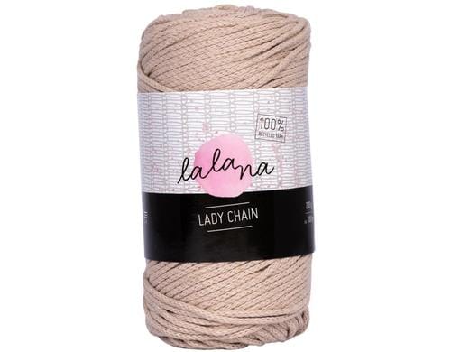 lalana Wolle Lady chain beige 200 g, ca. 100 m