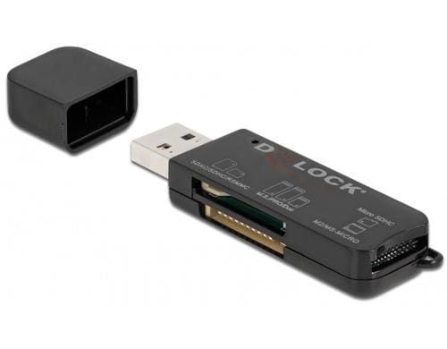 DeLock 91757  USB Card Reader 1x USB-A Stecker, USB 3.2 Gen 1