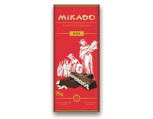 Mikado Schokolade mit Puffreis 75 g