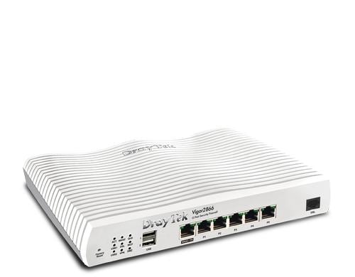 DrayTek Vigor 2866: Gfast Modem-Firewall 5xGE, 32xVPN, USB, CF,