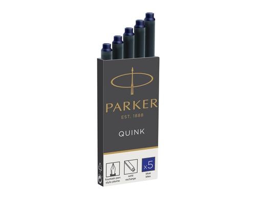 Parker Quink Tintenpatrone, blau 5 Stk.