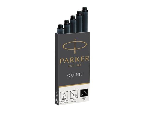 Parker Quink Tintenpatrone, schwarz 5 Stk.