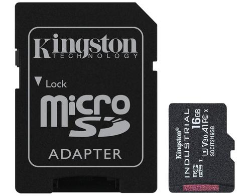 micro SDHC Industrial Trade 16GB UHS-I Class 10 + SD Adapter