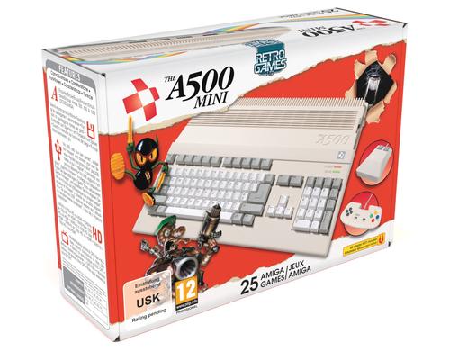 The A500 Mini inkl. 25 Games, 1 Gamepad, Maus, HDMI
