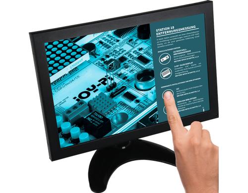 JOY-IT 10  Display mit Metallgehuse resistiver Touchscreen Auflsung 1280 x 800