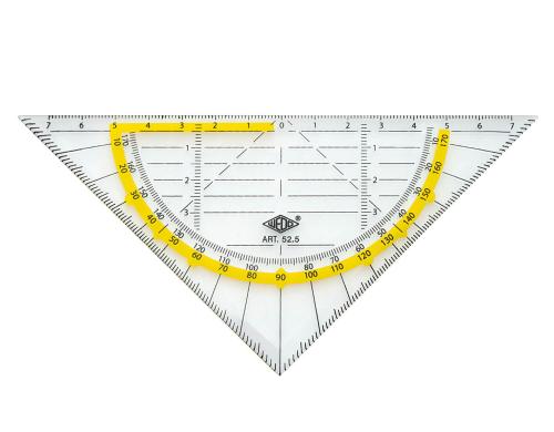 WEDO Geo-Dreieck 16cm, ohne Griff, transparent, Inhalt: 10 Stk.,