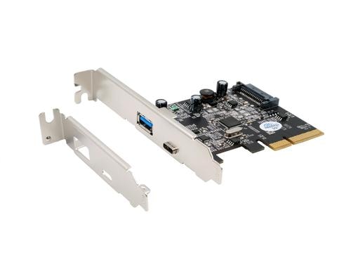 Exsys PCIe EX-12002-2, 2 Port USB 3.2 Gen2 Karte mit 1x A und C Anschluss (Asmedia)