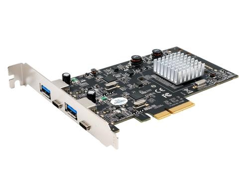 Exsys PCIe EX-12005, 4 Port USB 3.2 Gen2 Karte mit 2x A und 2x C Anschluss(Asmedia)