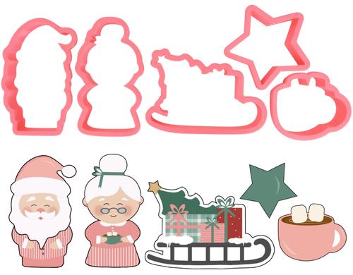 Cut my Cookies Ausstechform Santa Mr & Mrs biologisch abbaubarer Kunststoff