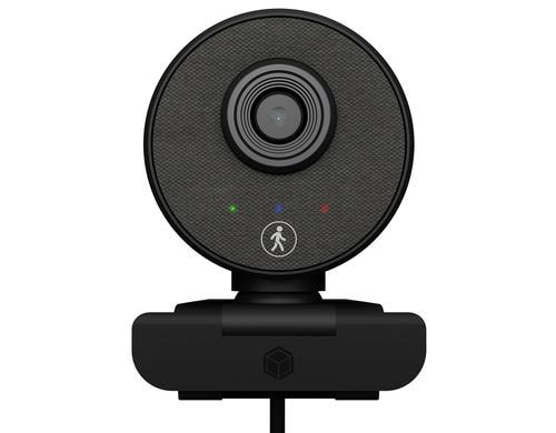 Icy Box HD Webcam IB-CAM501-HD Stereo-Audio mit zwei Mikrofonen, USB