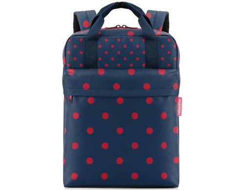 Reisenthel Rucksack allday backpack m mixed dots red, 15 l, 30 x 39 x 13 cm