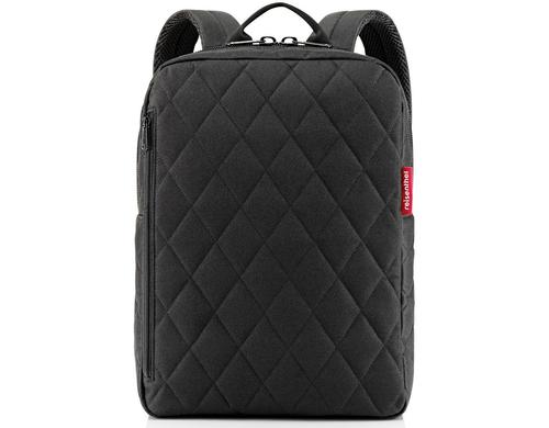Reisenthel Rucksack classic backpack M rhombus black, 13 l, 28 x 39 x 12 cm