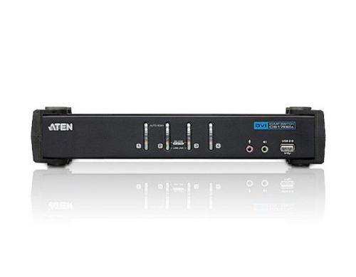 Aten CS1764A: DVI KVM Switch, 4Port USB1.1, inkl.4 Kabelsätze 1.8 Meter