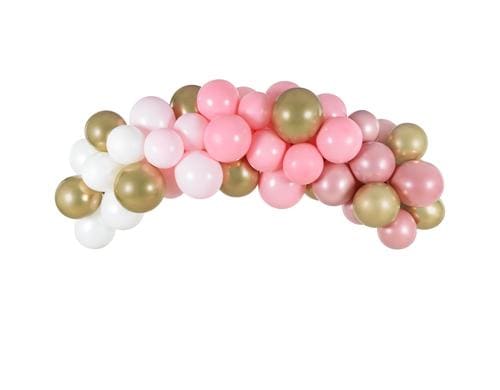 Partydeco Ballon Girlande pink 2 m, 60 Ballons