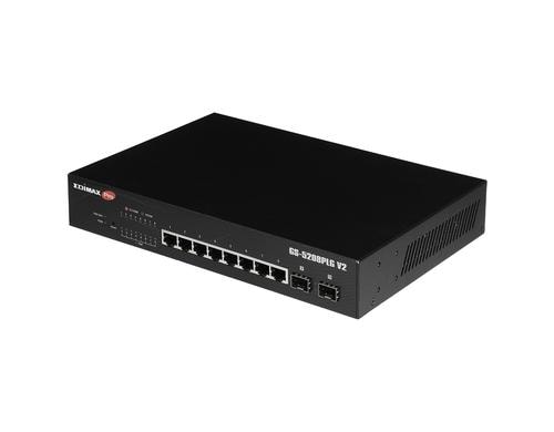 Edimax Pro GS-5208PLG V2:10 Ports Longrange, Web Smart, 10 Ports PoE+, 2 SFP