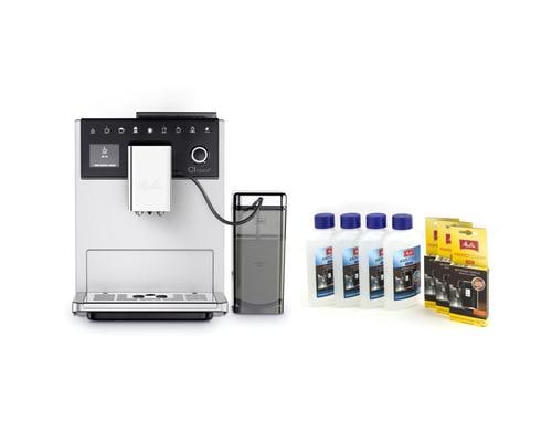 Melitta Kaffeevollautomat CI Touch Silber mit Pflegeset