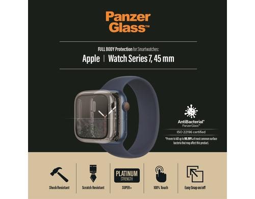 PanzerGlass Apple Watch Full Body Case Clear, fr Apple Watch 7/8 (45mm)