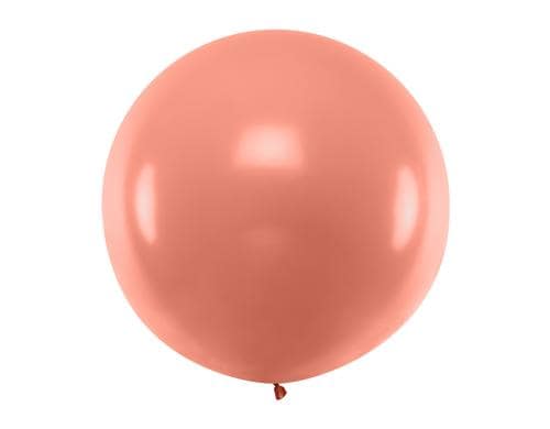 Partydeco Ballon Gross Rund Metallic rosegold, 1 m