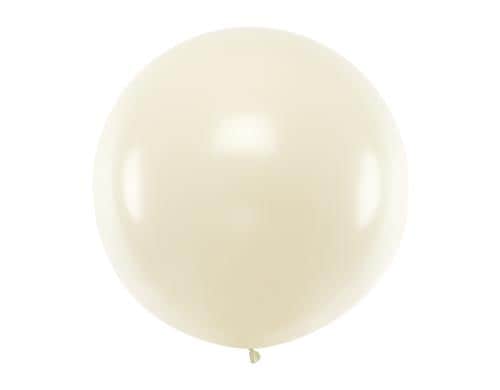 Partydeco Ballon Gross Rund Metallic pearl, 1 m
