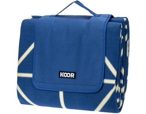 KOOR Picknickd. ONDA blau/beige 200x250 cm 200x250cm, 100% Polyester