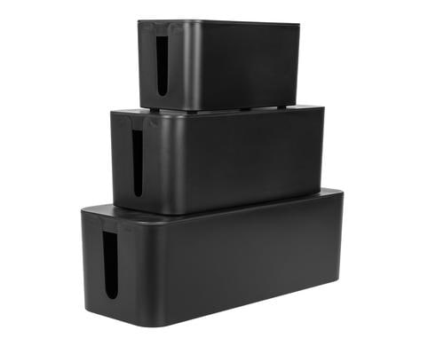 FTM Kabelbox Set schwarz Set bestehend aus 3 Kabelboxen