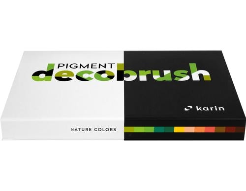 Karin Fasermaler Bruspen Pigment Deco Brush Natur Colours, 12 Stck