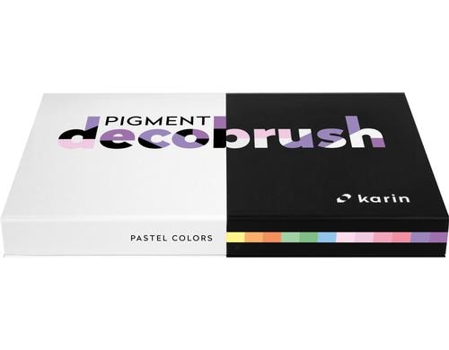 Karin Fasermaler Bruspen Pigment Deco Brush Pastel Colours,  12 Stck