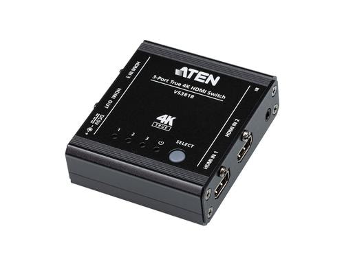 Aten VS381B-AT: HDMI Switch 3-Port True 4K (4096 x 2160 bei 60 Hz 4:4:4)