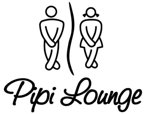 Trenddeko Wandtattoo Pipi Lounge 1 20x16cm, schwarz