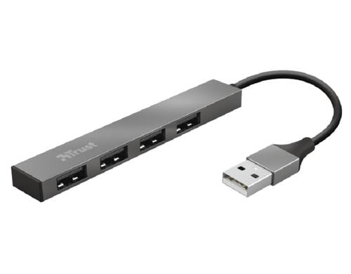 Trust Halyx Mini USB Hub mit 4-Port Aluminium