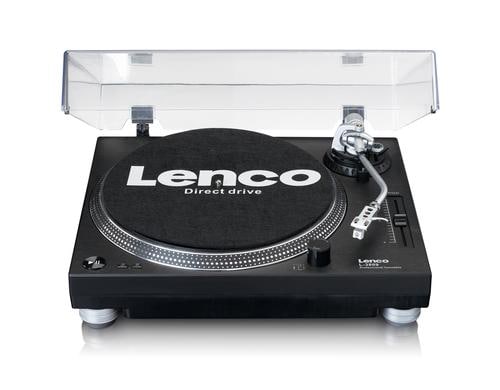 Lenco L-3809, Plattenspieler, schwarz Direktantrieb, 33/45 RPM, USB