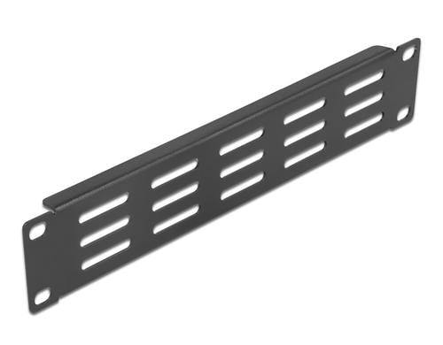Delock 10 Netzwerkschrank Panel, 1 HE Mit Lftungsschlitzen horizontal, schwarz