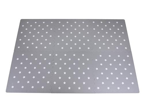 Spielmatte Puzzlematte grau Sterne ca. 178 x 120 cm