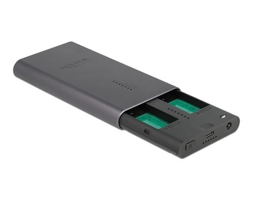 Delock 42010 Externes Gehuse SSD mit USB SSD mit USB Type-C Buchse, Klon Funktion