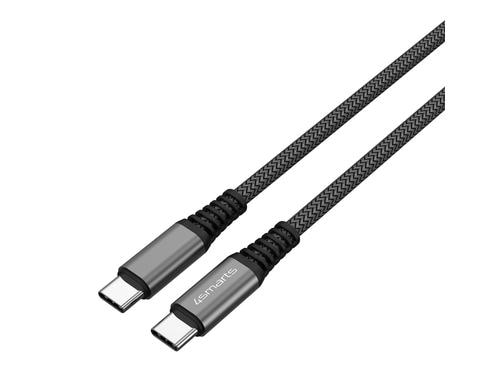 4smarts USB 2.0 USB-C Kabel, 3m, schwarz PremiumCord bis 100W Daten- und Ladekabel
