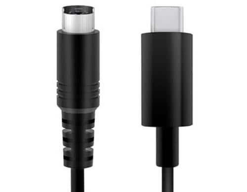 IK Multimedia USB-C to Mini-DIN cable fr iRig HD, Keys, MIDI 2, Pro, Stream