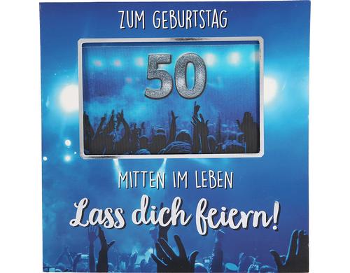 Depesche 3D Klappkarten Musik und Licht 50 Mitten im Leben! Lass dich feiern!