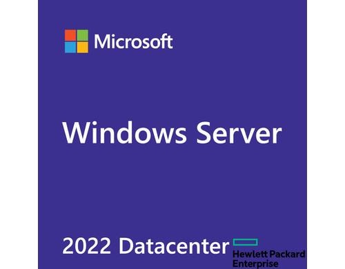 Microsoft Windows Server 2022, HPE ROK Datacenter, 16 Core, D/E/F/I