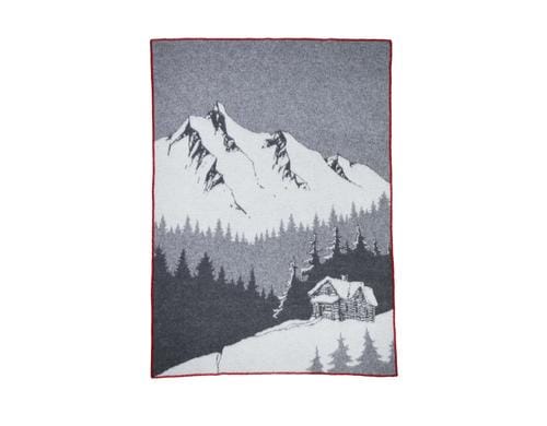 Eskimo Decke Winter Wonderland, Grau 130x180 cm,waschbar, 88%Wolle,12%Baumwolle