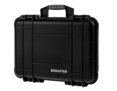 KRAFTER Kunststoffkoffer D4821, schwarz mit Schaumstoffeinlage, 479X387X210