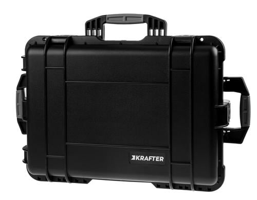 KRAFTER Kunststoffkoffer D5924, schwarz mit Schaumstoffeinlage, 596X440X240
