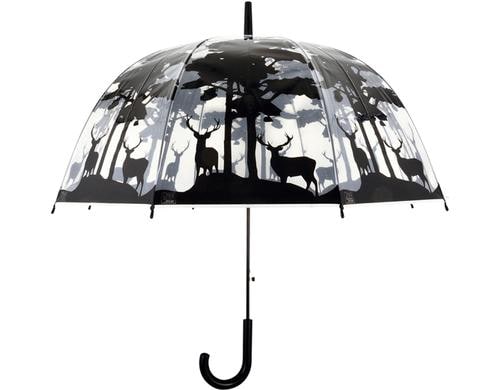 Esschert Design Regenschirm Wald transparent, 80x80x80.6 cm (LxHxB)