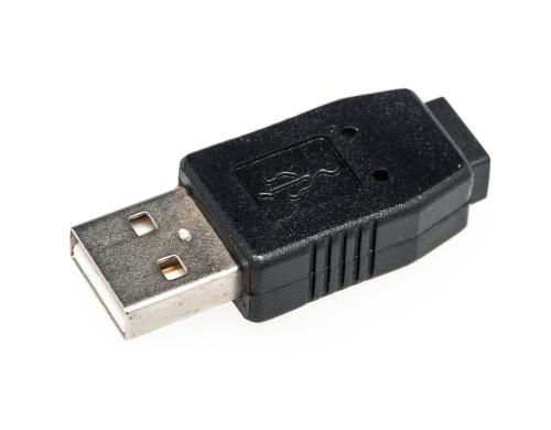 USB Adapter A-Stecker zu Mini-B-Buchse schwarz