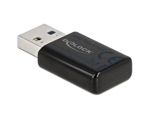 DeLock 12550 USB WLAN Adapter Dualband WLAN ac/a/b/g/n Micro Stick, black