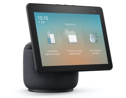 Amazon Echo Show 10 3.Gen, Schwarz Smart Speaker mit 10.1 Display, 13Mp Cam