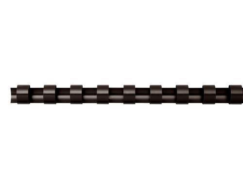 Bindercken 6mm, schwarz, 25 Stk. Blattkapazitt 5-20 Blatt, 21 Ringe